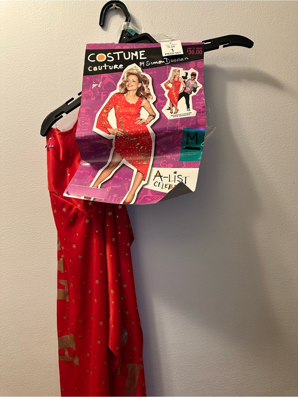 Red A-List Celebrity women’s Costume